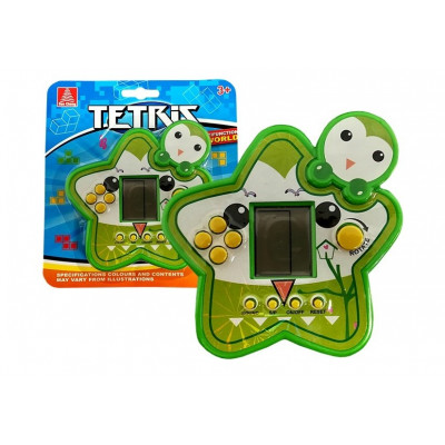 Elektronická hra Tetris v tvare hviezdy - zelená